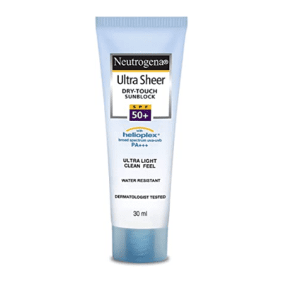 Neutrogena Ultra Sheer Dry Touch Sunblock SPF 50+ Sunscreen For Women And Men, 30ml