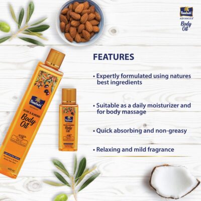 Parachute Advansed Olive & Almond Body Oil features