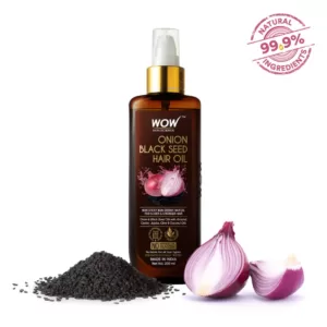 WOW Skin Science Onion Hair Oil for Hair Growth and Hair Fall Control – With Black Seed Oil Extracts – 200 ml